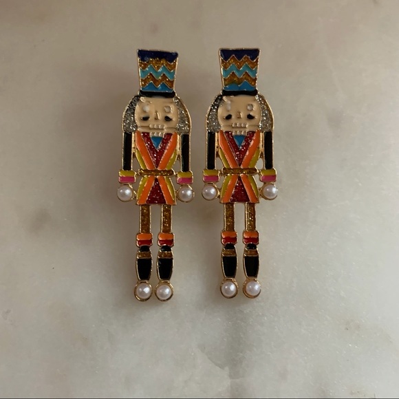 Jewelry - Christmas/Holiday Nutcracker Earrings with Pearls New
